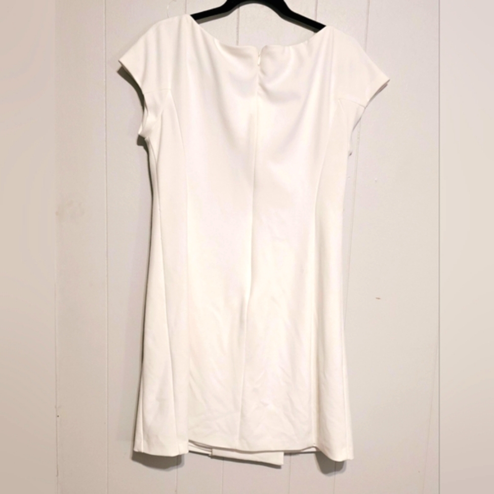 Adrianna Papell White Tuxedo Dress Size 10 GREAT COND. MSRP- $95 - Picture 4 of 7